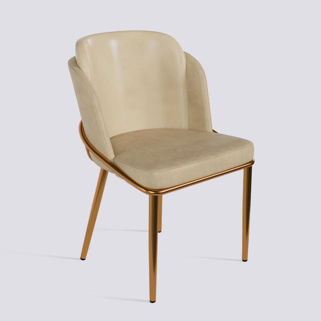 Rogue Dining Chair In Rose Gold Electroplated Metal Base | 496