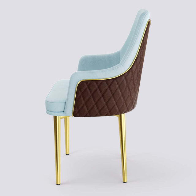 Lush Dining Chair In Gold Electroplated Metal Base | 483