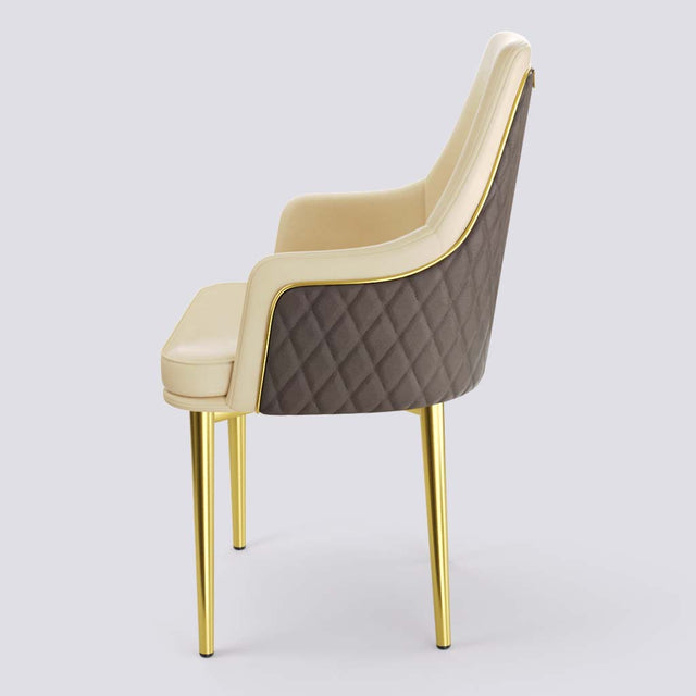 Lush Dining Chair In Gold Electroplated Metal Base | 483