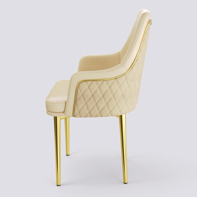 Lush Dining Chair In Gold Electroplated Metal Base | 483