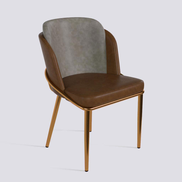 Rogue Dining Chair In Rose Gold Electroplated Metal Base | 496