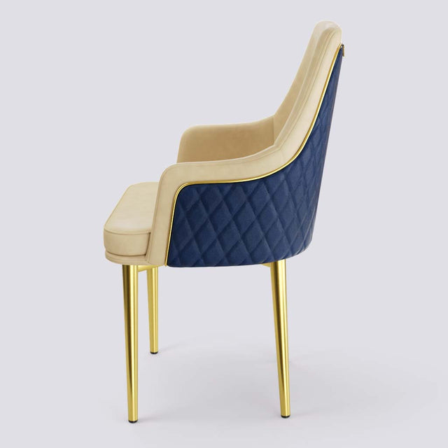 Lush Dining Chair In Gold Electroplated Metal Base | 483