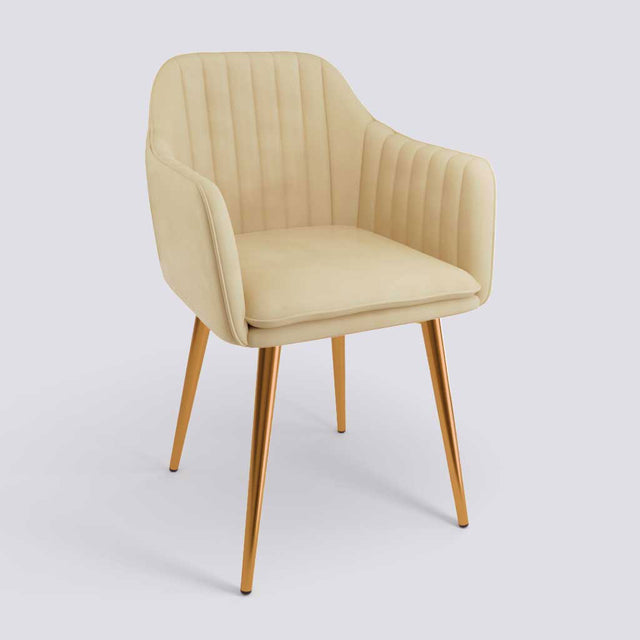 Streak Lounge Chair In Rose Gold Electroplated Metal Base | 1919