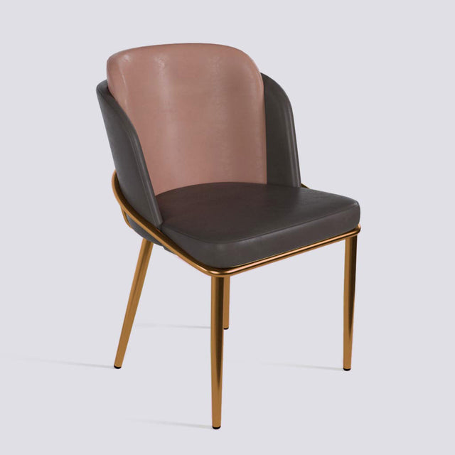 Rogue Dining Chair In Rose Gold Electroplated Metal Base | 496