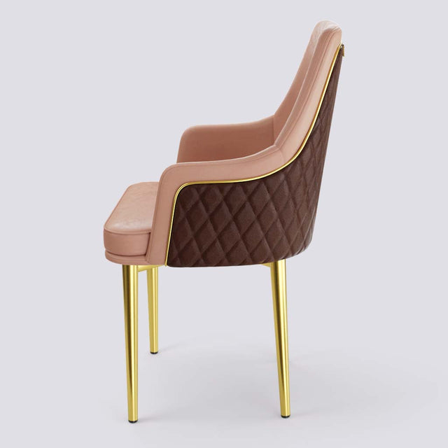 Lush Dining Chair In Gold Electroplated Metal Base | 483