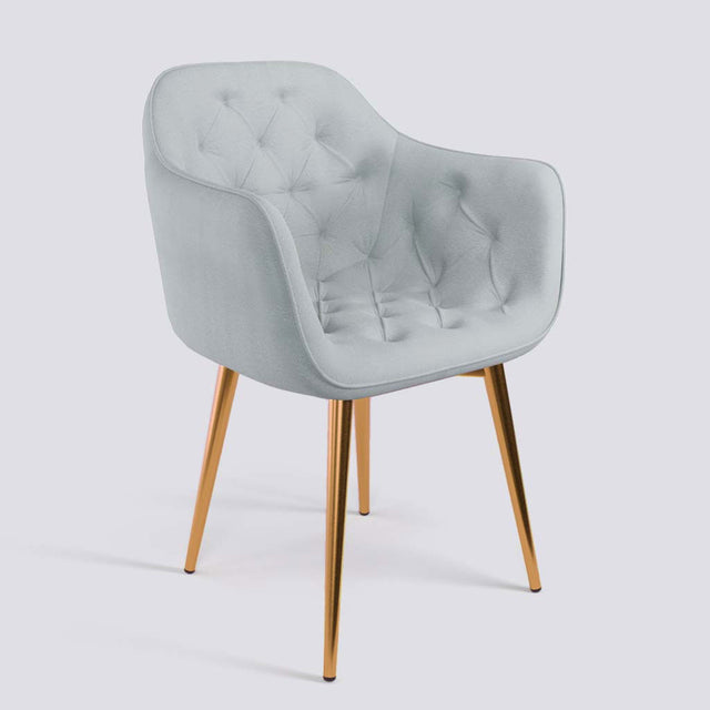 Blush Lounge Chair In Rose Gold Electroplated Metal Base | 1920