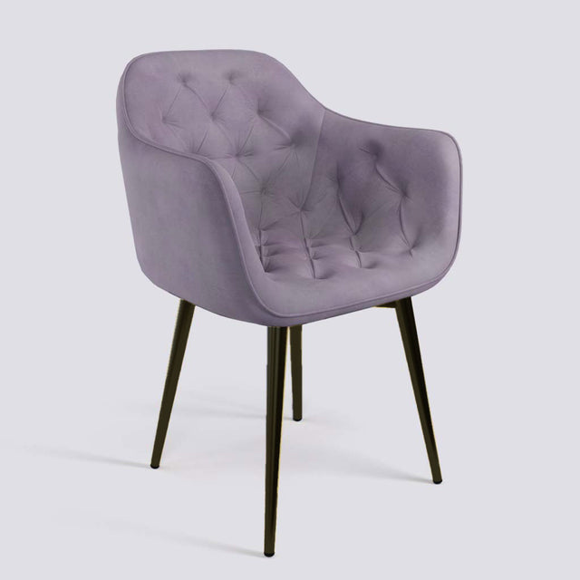 Blush Lounge Chair In Powder Coated Metal Base | 1920