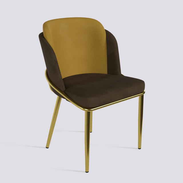 Rogue Dining Chair In Gold Electroplated Metal Base | 496