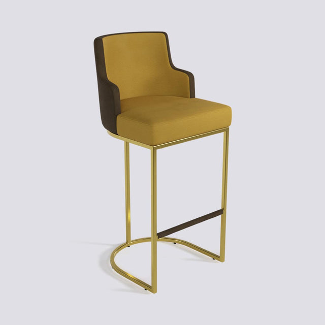 Sassy Bar Stool In Gold Electroplated Metal Base | 631