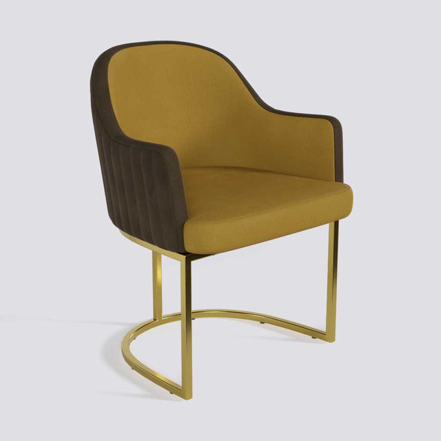 Victoro Dining Chair In Gold Electroplated Metal Base | 500