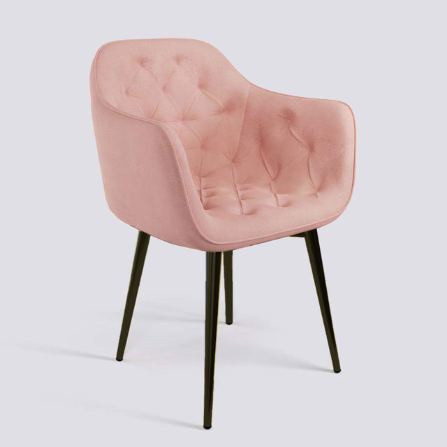 Blush Lounge Chair In Powder Coated Metal Base | 1920