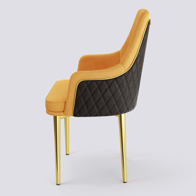 Lush Dining Chair In Gold Electroplated Metal Base | 483