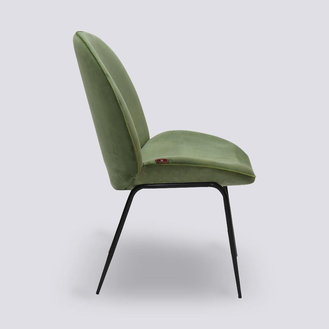 Curvy Dining Chair In Powder Coated Base | 486