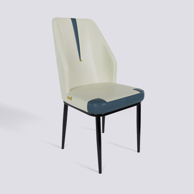 Alphabet A Dining Chair In Powder Coated Metal Base | Alpha A