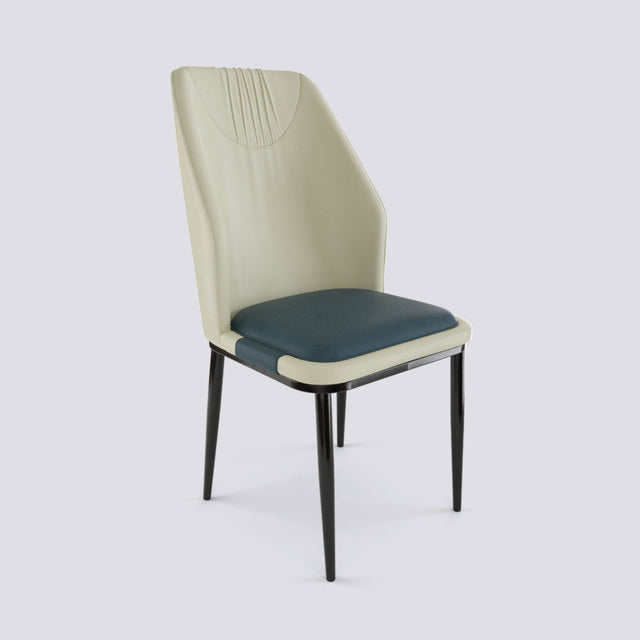 Alphabet C Dining Chair In Powder Coated Metal Base | Alpha C