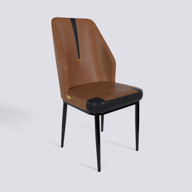 Alphabet A Dining Chair In Powder Coated Metal Base | Alpha A