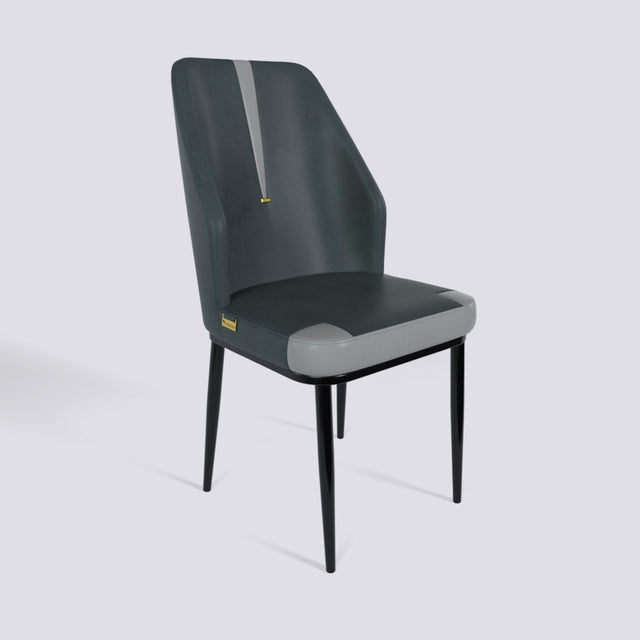 Alphabet A Dining Chair In Powder Coated Metal Base | Alpha A