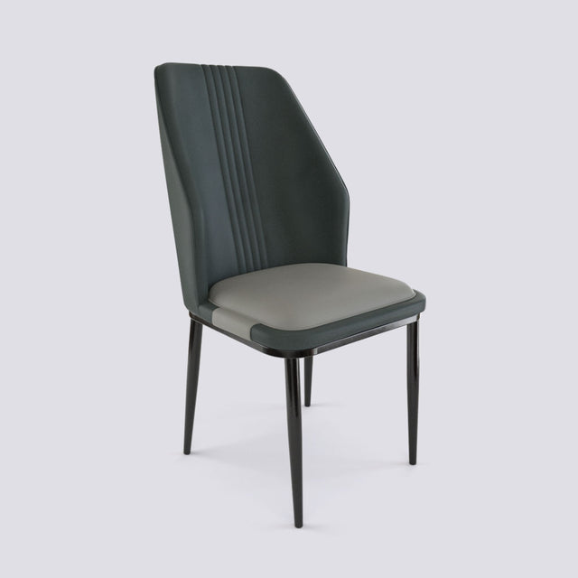 Alphabet D Dining Chair In Powder Coated Metal Base | Alpha D