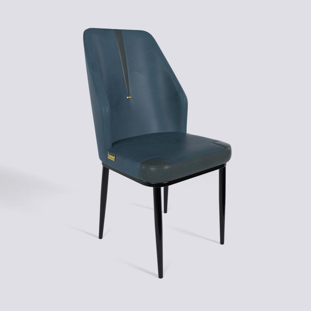 Alphabet A Dining Chair In Powder Coated Metal Base | Alpha A