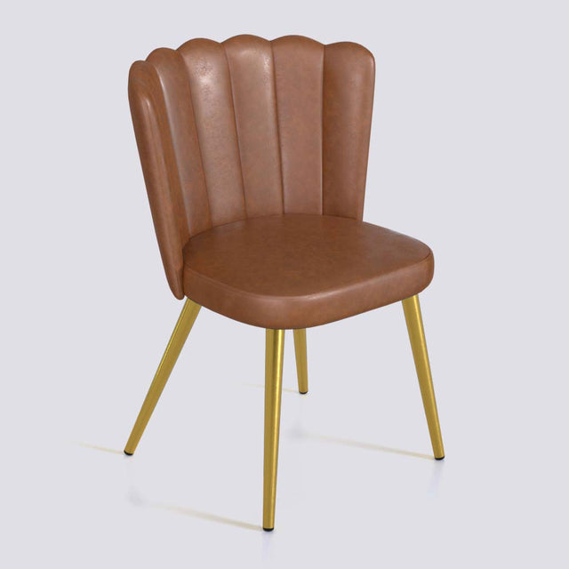 Flower Dining Chair in Gold Electroplated Metal Base | 487