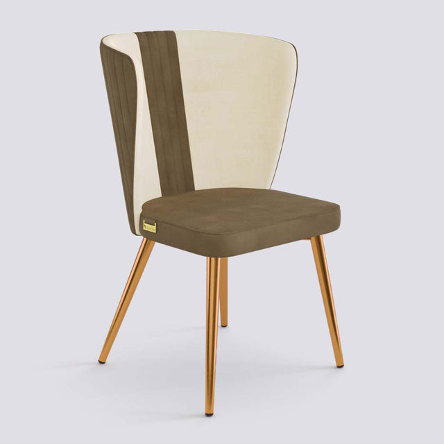 Wrap Dining Chair In Rose Gold Electroplated Metal Base | 490