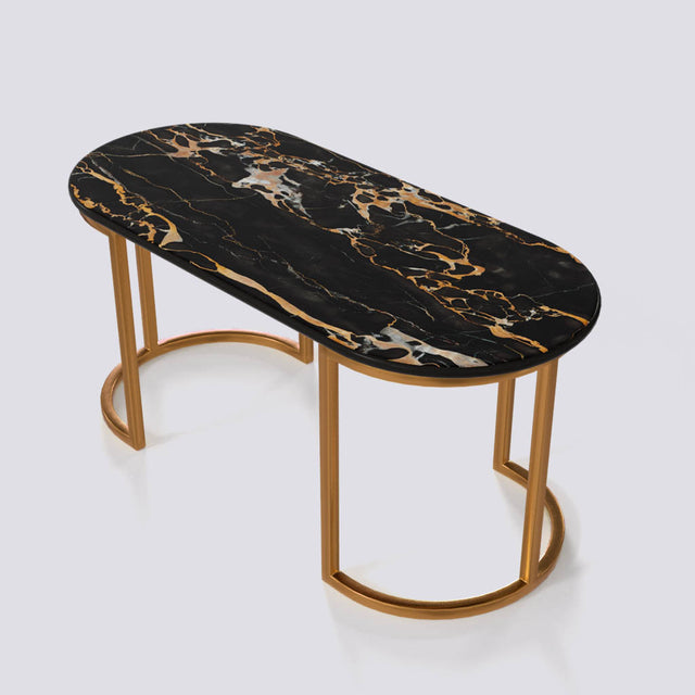 Java Coffee Table In Electroplated Metal Base | 1401