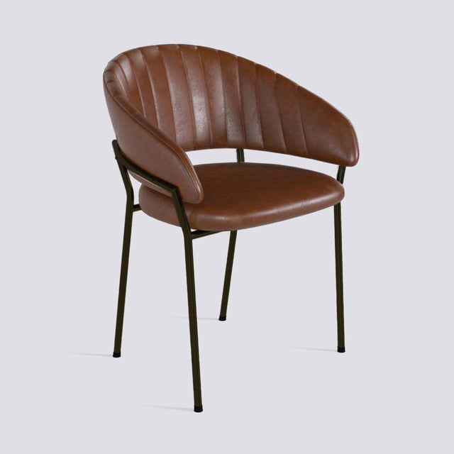 Chic Dining Chair in Powder Coated Metal Base | 478