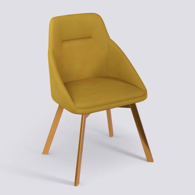 Spin Lounge/Study Chair With 360° rotating In Rose Gold Electroplated Metal Base | 1925