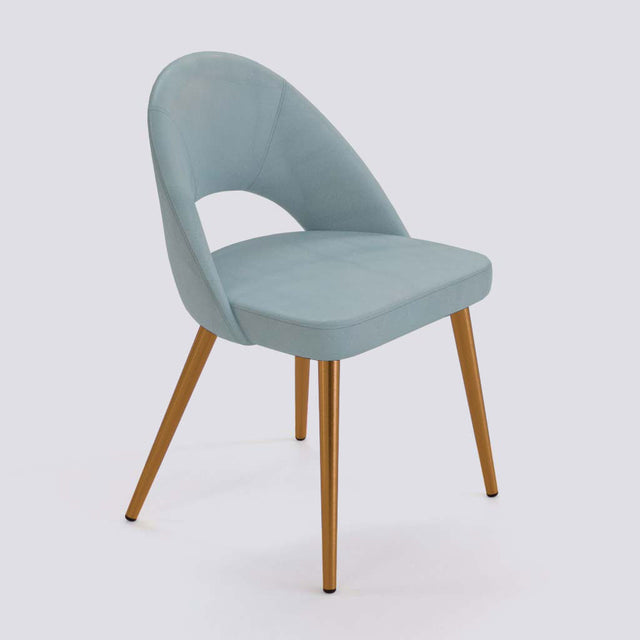 Oval Dining Chair In Rose Gold Electroplated Metal Base | 476