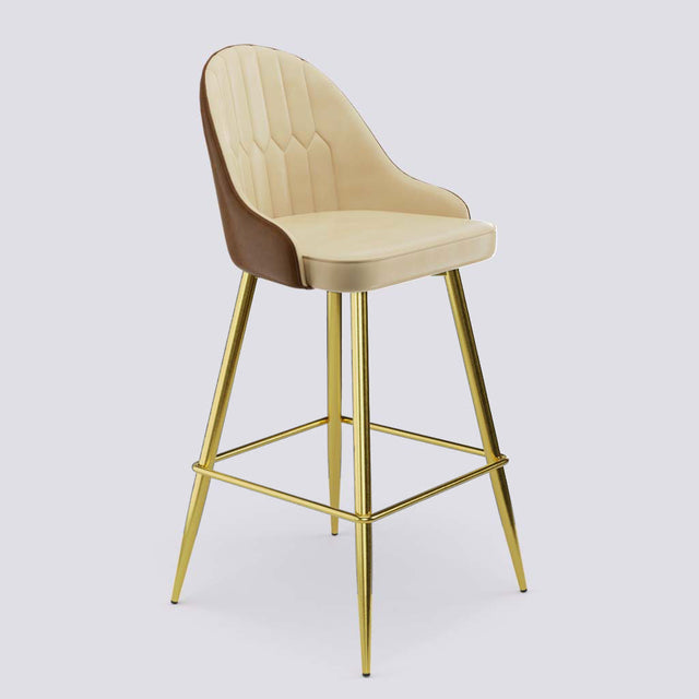 Valiant Bar Stool In Gold Electroplated Metal Base | 627