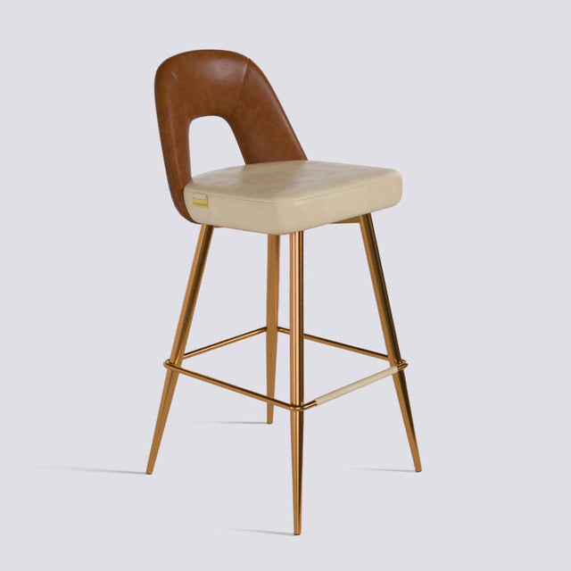 Bridge Bar Stool In Rose Gold Electroplated Base | 604