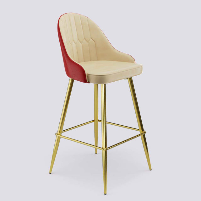 Valiant Bar Stool In Gold Electroplated Metal Base | 627