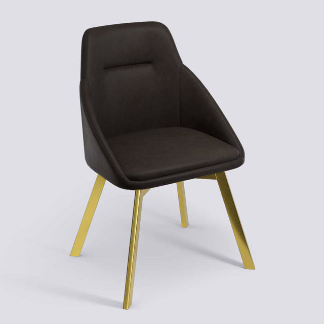 Spin Lounge/Study Chair With 360° rotating In Gold Electroplated Metal Base | 1925