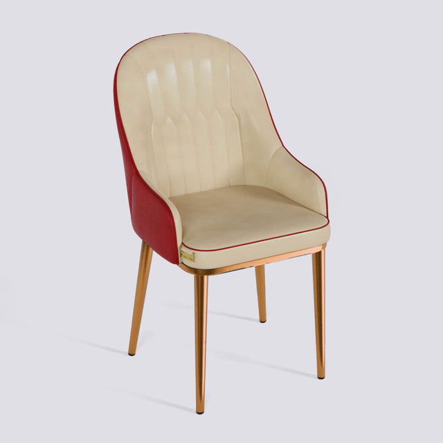 Dining Chair In Rose Gold Electroplated Metal Base | 405