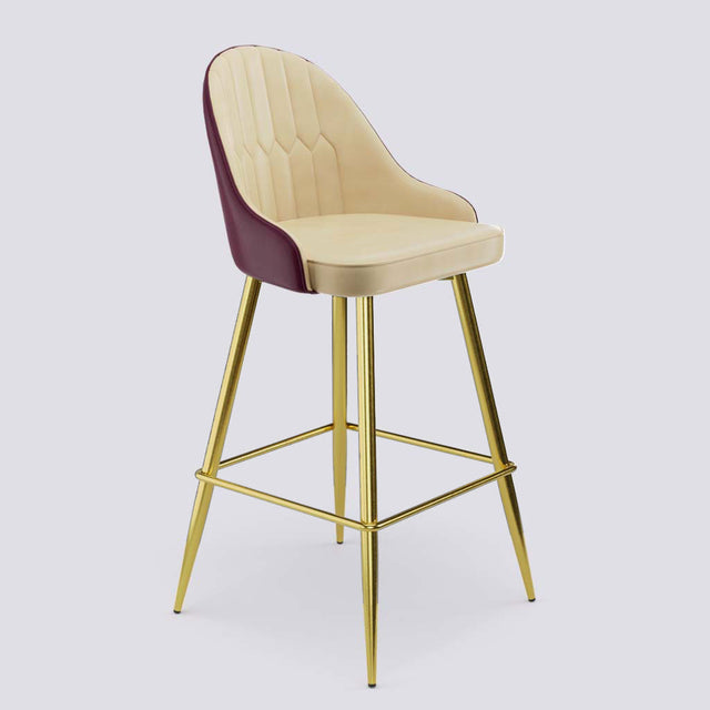 Valiant Bar Stool In Gold Electroplated Metal Base | 627