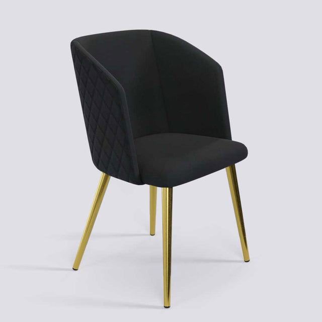 Modish Dining Chair In Rose Gold Electroplated Metal Base | 491
