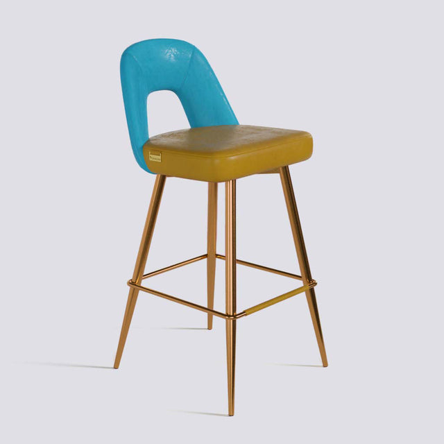 Bridge Bar Stool In Rose Gold Electroplated Base | 604