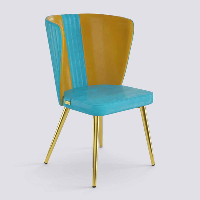 Wrap Dining Chair In Gold Electroplated Metal Base | 490