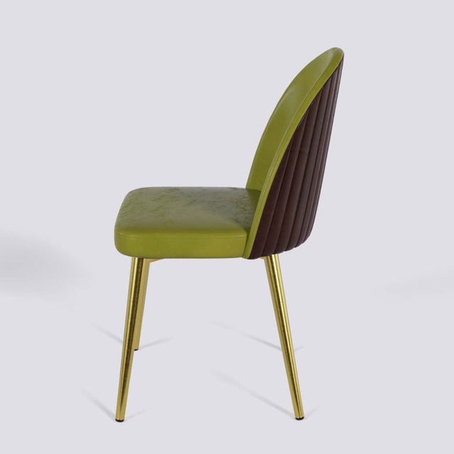 Regal Dining Chair In Gold Electroplated Metal Base | 485