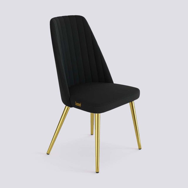 Ruston Dining Chair In Gold Electroplated Metal Base | 489