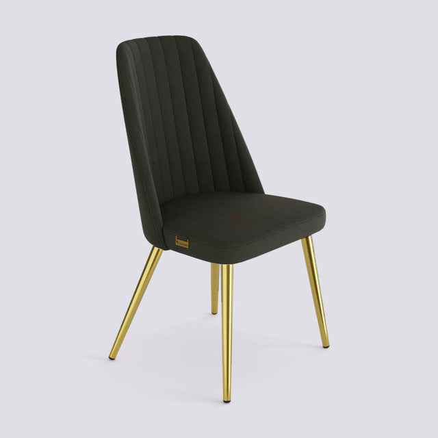 Ruston Dining Chair In Gold Electroplated Metal Base | 489