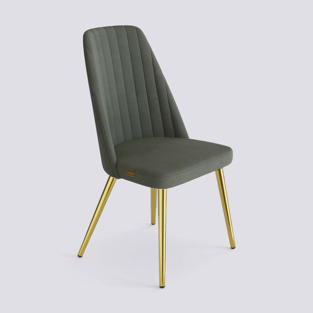 Ruston Dining Chair In Gold Electroplated Metal Base | 489