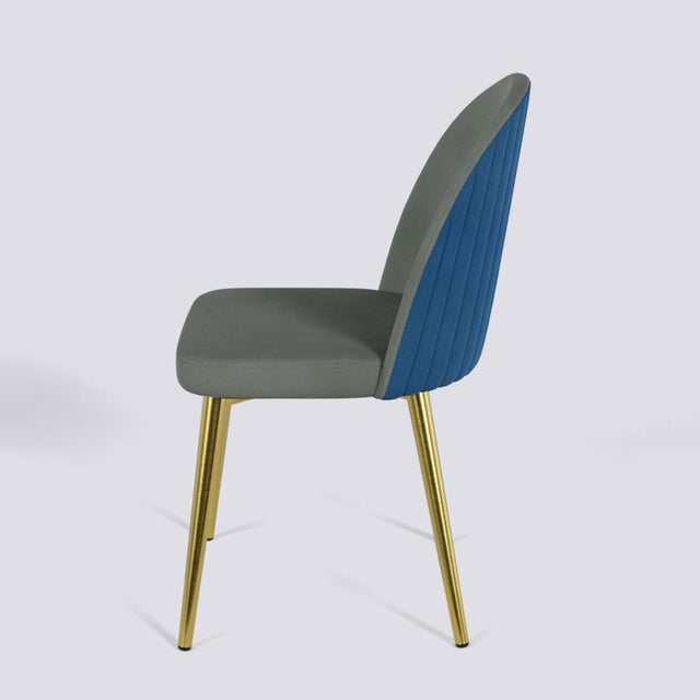 Regal Dining Chair In Gold Electroplated Metal Base | 485