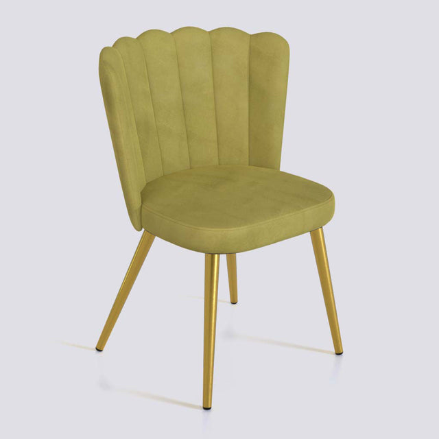 Flower Dining Chair in Gold Electroplated Metal Base | 487