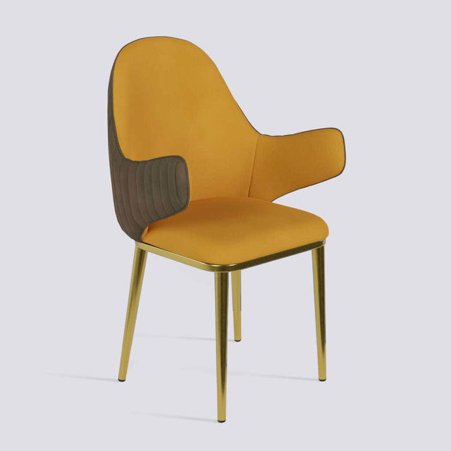 Hugzi Dining Chair In Gold Electroplated Metal Base | 492