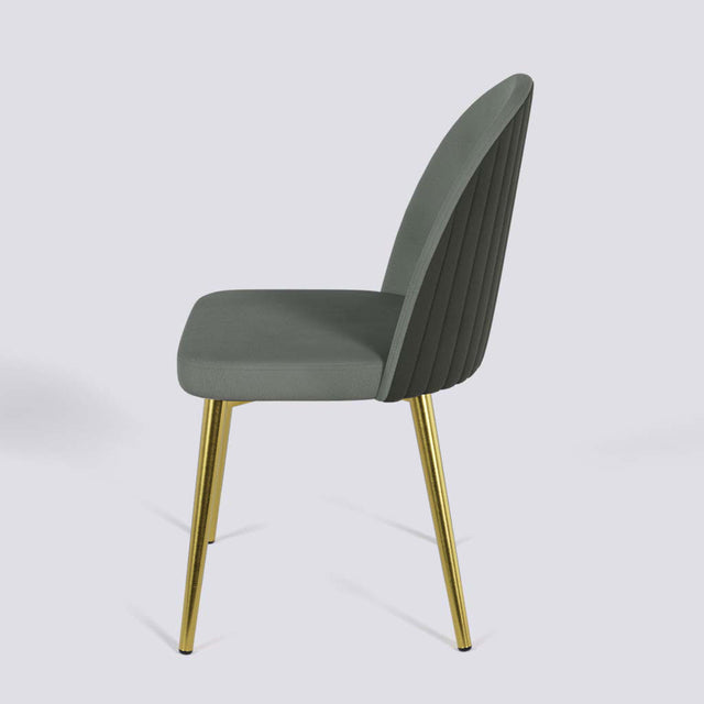 Regal Dining Chair In Gold Electroplated Metal Base | 485