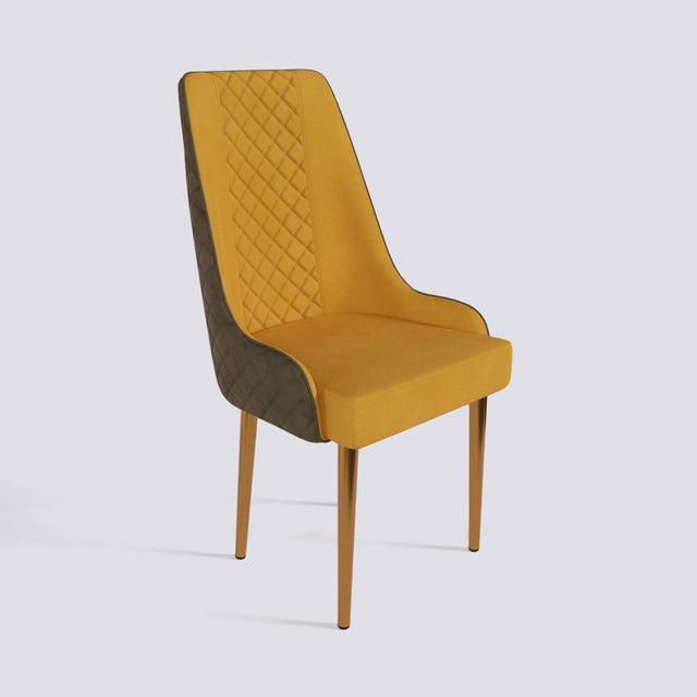 Imperial Dining Chair In Rose Gold Electroplated Metal Base | 501