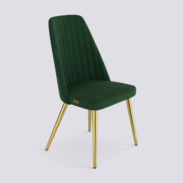 Ruston Dining Chair In Gold Electroplated Metal Base | 489
