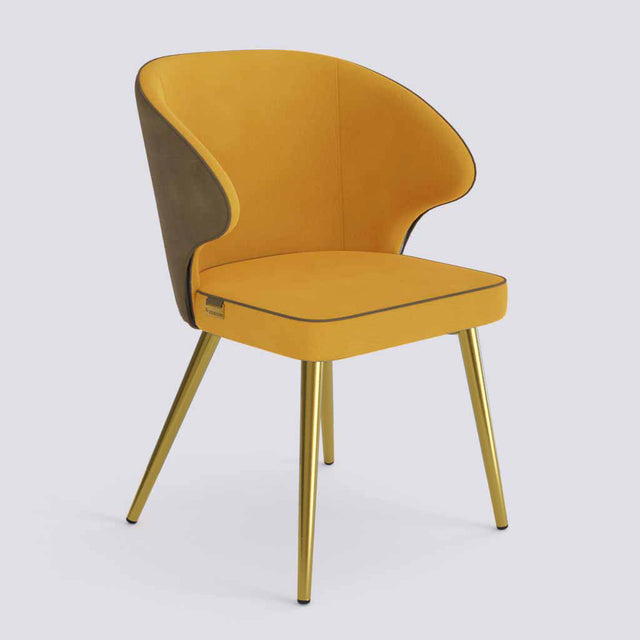 Rocky Dining Chair in Gold Electroplated Metal Base | 494