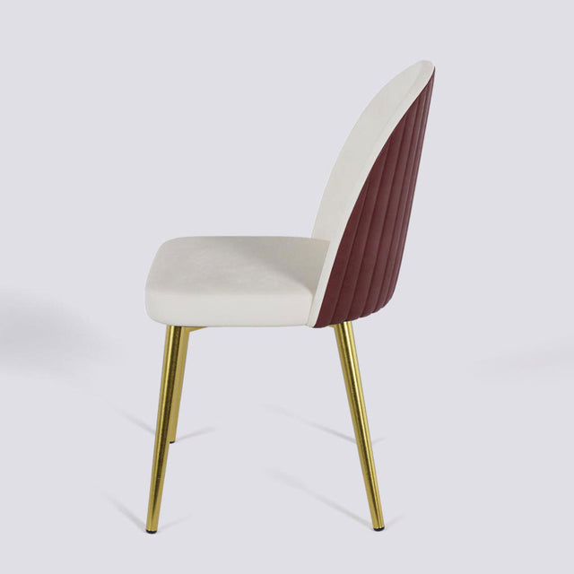 Regal Dining Chair In Gold Electroplated Metal Base | 485